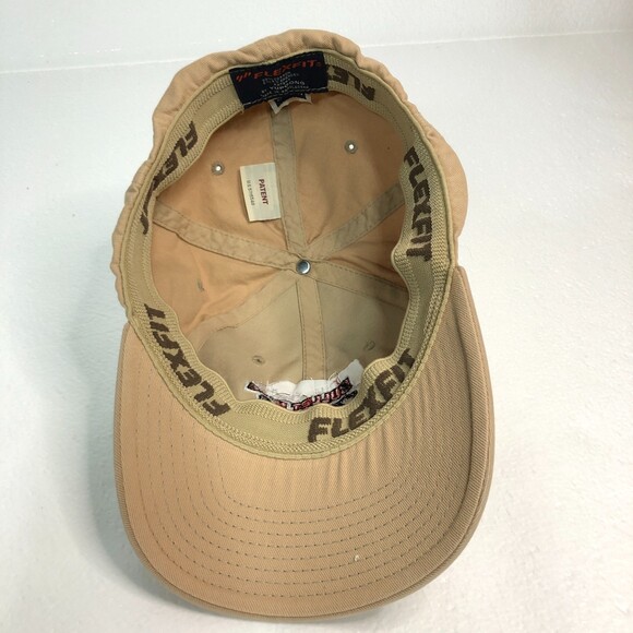 Flexfit Hat with The Bullet Hole on Front Khaki Small Medium - Picture 9 of 10